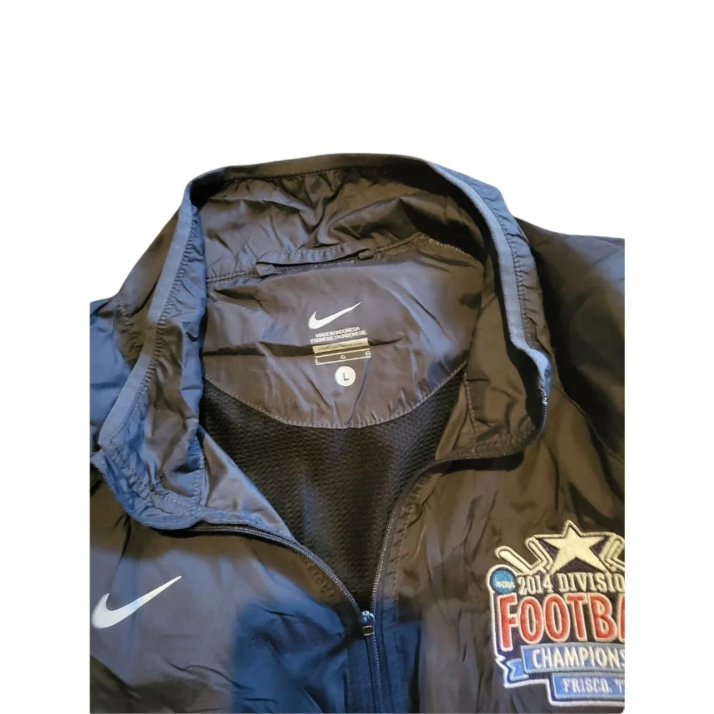 NCAA Nike Division I Football Championship Sz L Full Zip Windbreaker Jacket Men